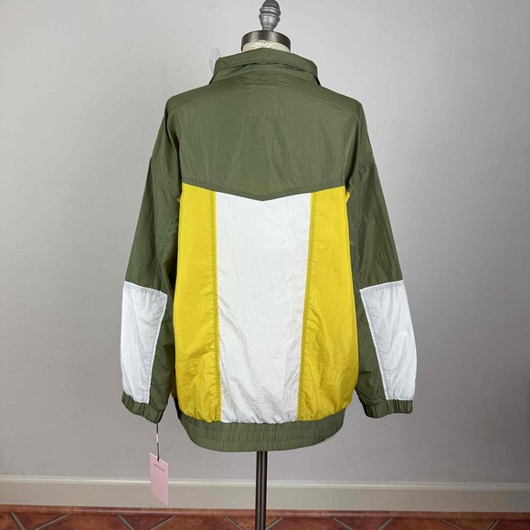 NWT Avec Les Filles Colorblock Zip-up Windbreaker Size Large - Picture 5 of 6